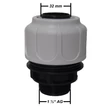 Slika 1/3 - Priključak za bazensko crijevo 32 mm